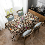 Leopardtekstuuriga t&auml;ppidega laudlina p&uuml;hadekaunistused Veekindlad ristk&uuml;likukujulised laudlinad Pulmakaunistused lauakate 4pcs 33x48 Table mat