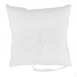 Romantic Wedding Lace Pearls Ring Cushion Pillow Holder 20 cm
