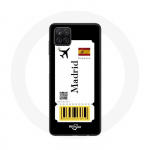 Coque Samsung Galaxy A12 Billet d'avion Madrid