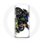 Valge taustaga &uuml;mbris Samsung Galaxy A10 Valentino Rossi Speedi draiveri jaoks