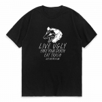 Anxiety Opossum Live Weird T-s&auml;rgid Unisexile Naljakas vintage puuvillane tees&auml;rk Crew kaelusega l&uuml;hikeste varrukatega T-s&auml;rgid Graafiline riietus L