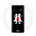&Uuml;mbris Samsung Galaxy s10 edge Hunter x Hunter Manga Logo mustal taustal