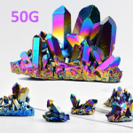 Loodusliku kvartskristalli vikerkaare titaanklastri mineraalse n&auml;idise tervendav kivi
