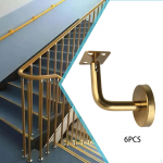 6 tk piirdepuud tugik&auml;sipuu kronsteinid trepi riistvara k&auml;sipuu kronsteini koridori jaoks Flat Support Plate