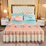 Suvine voodiseelik kolmeosaline komplekt 1,8 m voodi 1,5 m 1,2 m voodi kaheosaline komplekt pitsist voodiseelik jahe voodilina 150x200cm 1pc