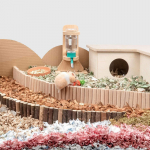 2-&uuml;hes puidust redeliga painduvad looduslikud ronimistarvikud hamstri n&auml;rimishiirtele Length 20cm