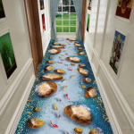3D Corridor Runner Pikad vaibad esiku elutoa kaunistamiseks Kodu Libisemisvastane p&otilde;randamatt Moder Hotel Trepi vahek&auml;igu ala vaip 50*80CM