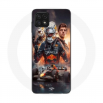 Coque Maniacase pour Samsung Galaxy A22 5G Max Verstappen F1 art wallpaper