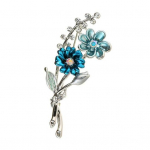 Elegantne lillekimbu kujuga pross, s&auml;ravad kivid, inkrusteeritud n&ouml;&ouml;pn&otilde;elaga &uuml;likond rev&auml;&auml;riga sall emailiga m&auml;rk mantel Aksessuaarid h&otilde;be