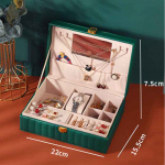 Nuppude hoiustamine T&otilde;mblukuga juveliiride korraldaja konteinerikarp Kaasaskantav ehtekarp Ehtekorder N&auml;idik reisiehete karbid 22cm*14.5cm*7cm punane