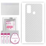 apgo Protective Skin Sticker for the back compatible with Doogee N20 Pro, Wrap Film, Foil, Vinyl - Pattern Transparent Carbon