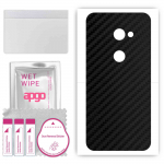 apgo Protective Skin Sticker for the back compatible with Sharp Aquos Zero, Wrap Film, Foil, Vinyl - Pattern Carbon Black