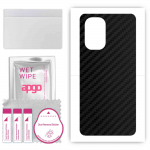 apgo Protective Skin Sticker for the back compatible with Xiaomi Mi 11i, Wrap Film, Foil, Vinyl - Pattern Carbon Black