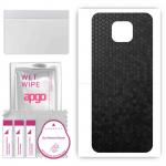apgo Protective Skin Sticker for the back compatible with Motorola Moto G9, Wrap Film, Foil, Vinyl - Pattern Black Honeycomb