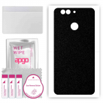 apgo Protective Skin Sticker for the back compatible with Huawei nova 2 plus, Wrap Film, Foil, Vinyl - Pattern Matte Black