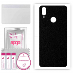 apgo Protective Skin Sticker for the back compatible with Cubot J7, Wrap Film, Foil, Vinyl - Pattern Matte Black