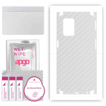 apgo Protective Skin Sticker for the back+sides compatible with Realme Narzo 30 5G, Full Wrap Film, Foil, Vinyl - Pattern Transparent Carbon