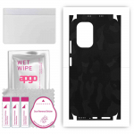apgo Protective Skin Sticker for the back+sides compatible with Xiaomi Mi 11X, Full Wrap Film, Foil, Vinyl - Pattern Black Camo