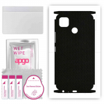 apgo Protective Skin Sticker for the back+sides compatible with Tecno Pop 4, Full Wrap Film, Foil, Vinyl - Pattern Matrix