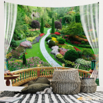 Aken Metsamaastik Maal Vaip Seinale Riputatav Boheemlaslik Stiil Ps&uuml;hhedeelne Mandala magamistuba Kodu Dekoratsioon 230x150cm