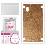 apgo Protective Skin Sticker for the back+sides compatible with Xiaomi Redmi 7A, Full Wrap Film, Foil, Vinyl - Pattern Rusty Copper