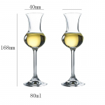 Viski maitsega klaasist kristallpokaal Copita Nosing Sherry veiniklaasi sommeljeed viskil&otilde;hna maitsega klaasist tulbi &scaron;ampanjatops 2pcs(80ml)