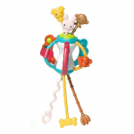 Uus loom Lala beebi pehme kummist palli vikerkaare ring Jenga mudima nimega beebi ehitusklotside m&auml;nguasjakomplekt