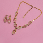 24K kullaga Ameerika teemantkristallkaelakee komplekt naistele