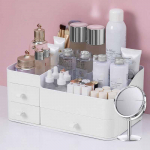 Sahtel Meigikorder Suure mahutavusega Vannitoa meigihoidik Naiste Nahahooldus Tugilaud Kosmeetiline huulepulk ilukohver valge