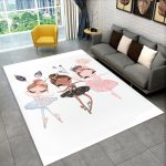 Armas Balleti T&uuml;druk Ballerina Joonisfilm Ala Vaip,Vaip Kodu Elutoa Magamistoa Diivani Uksematt Dekor,laste M&auml;ng Libisemiskindel P&otilde;randamatt 200x160cm(78x62in)