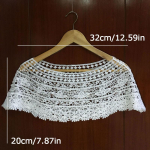 Naiste l&uuml;hike jope kapuuts, kootud &otilde;&otilde;nsa konksuga pits sada v&auml;ikese r&auml;tikuga v&auml;ike sall