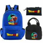 3 tk/komplekt Seljakott Dragon Ball Prinditud raamatukott l&otilde;unakoti pliiatsikarbiga Teismelise Lapse T&uuml;druku Poisi Koolikott Seljakott