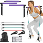 Kaasaskantav Pilatesi pulga komplekt koos takistusribadega treeninguks Takistusribad Kodune fitnessivarustus Toetab kogu keha treeningut white
