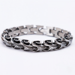 Lahe roostevabast terasest draakonitera kett meeste k&auml;ev&otilde;ru Punk Keel meeste poiste k&auml;ev&otilde;rud ja k&auml;ev&otilde;rud Ehted Manneni k&auml;epael 18CM h&otilde;be