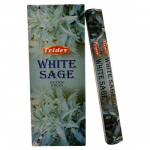 Tridev Agarbatti valge salvei viirukipulgad | Hexa seeria | L&otilde;hn | P&uuml;hendunud | 3Pkt * 20Gm Pooja/jumalateenistuse eest