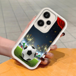 Pehme silikoonist ruudukujulise redeliga printimismustriga telefoni korpus, t&auml;iskaanega kaamera p&otilde;rutuskindel kaitse kummist &uuml;mbris Xiaomi Redmi jaoks Xiaomi Poco X4 NFC valge