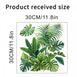 30*30cm naturaalne originaaltaim rohelised lehed isekleepuvad veekindlad seinakleebis k&uuml;lmiku akende tualettruumi kaunistusmaal