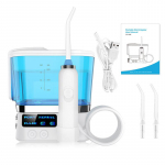 Oral Irrigator USB Rechargeable 10 levels Water Flosser Portable Dental Water Jet 600ML Water Tank Household Teeth Cleaner