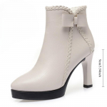 Naiste l&uuml;hikesed saapad S&uuml;gis- ja Talvine T&auml;ielikult sobivad terava ninaga k&otilde;rge kontsaga saapad Naiste tikk-kontsaga naiste fliisvoodriga saapad 39