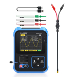 FNIRSI DSO-TC3 digitaalne ostsilloskoobi transistori tester signaali generaator 3 in1 500 khz 10 MSa/s kondensaator takisti diood 100K v&auml;ljund sinine/must