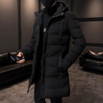 Meeste Pealisr&otilde;ivad Talvemantlid Meeste Jakid Talvised Paksemad Soojad Parkad Uued Slim Fit Jakid Suurus Meestele Kapuutsiga Vabaaja Pikad Sulgjoped 4XL must