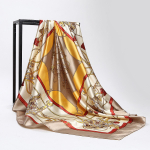 Naiste mood Ruut Vintage Print Satiin Kaelar&auml;t P&auml;ikesekindel sall Sall Sall Kvaliteetne 1tk 90*90cm 90-90cm