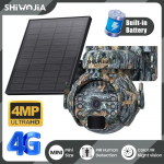 SHIWOJIA 4MP 4G p&auml;ikesekaitsekaamerad WIFI juhtmevaba v&auml;listingimustes 2K 360&deg; vaade loomade j&auml;lgimise kamuflaaživ&auml;rvi patareiga PTZ kaamera Only WIFI Camera