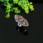 Natural Red Carnelian Gemstone Handmade 925 Sterling Silver Ring Size 11 d9n29
