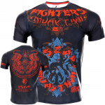 Tiger Muay Thai T-s&auml;rk Kick Boxing 3D Print Tattoo Quick Dry Mehed Naiste Unisex l&uuml;hikeste varrukatega &Uuml;markaelusega MMA Mix Martial Art Polyester S