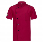 Koka jakk meestele Naistele Peakoka l&uuml;hikeste varrukatega s&auml;rk Kelnervorm pagari&auml;ri restorani topp XL punane