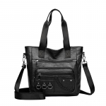 Vintage suure mahutavusega &otilde;lakott Pehmest nahast naiste Crossbody kandekott must