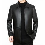 Nahktagi Meeste keskealistele ja eakatele isadele Meeste riided Meeste nahktagi S&uuml;gis Uued Mudelid 50