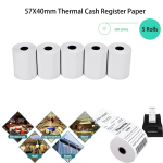 Termopaber, 2 1/4'' x 32,8 jalga, POS kassaaparaadi kviitungirullid, sobib k&otilde;igile krediitkaardi terminalidele, esmaklassiline kvaliteet anti-flash valge v&auml;rv