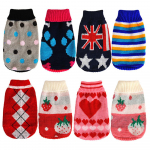 Dog Cat Sweater Winter Warm Knitting Coat Cats Knitted Clothing Dog Clothes for Small Dogs Christmas Pets outfit Chihuahua Size 4